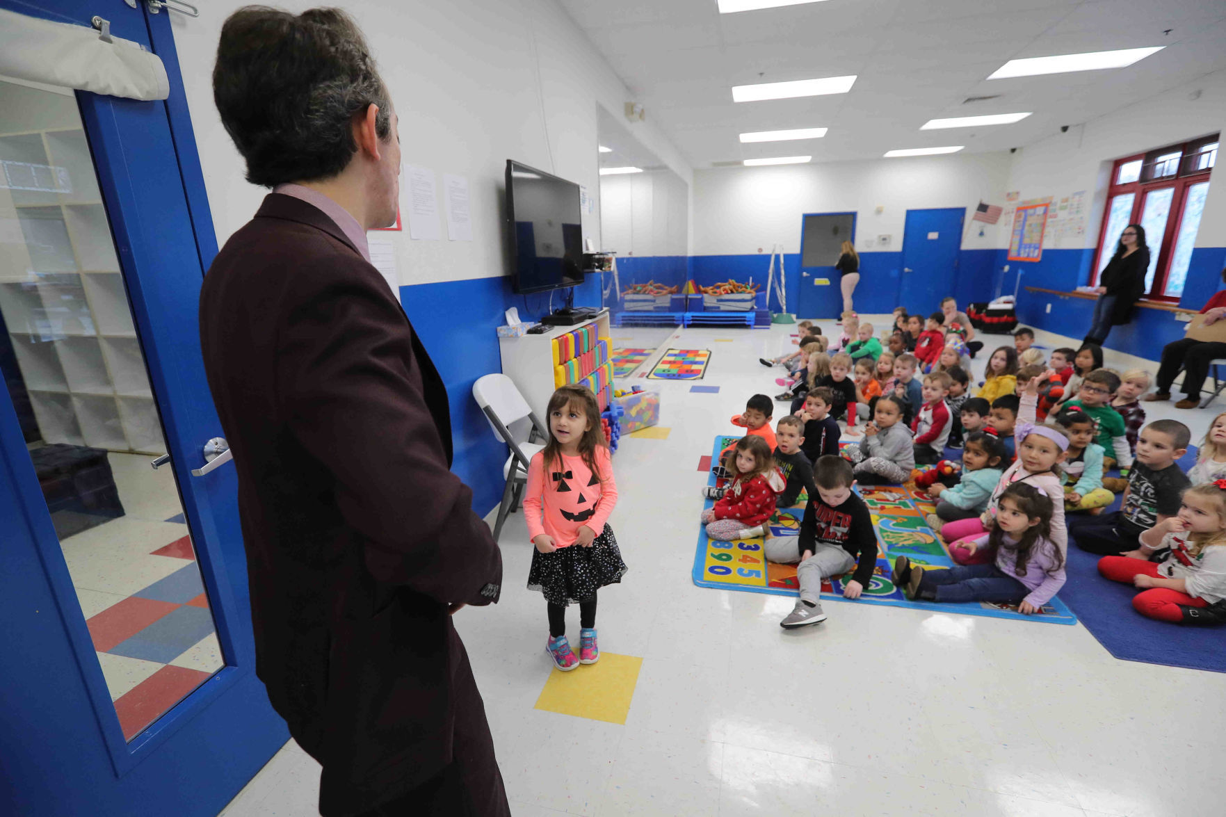 Meteorologist Joe Martucci at the English Creek Academy